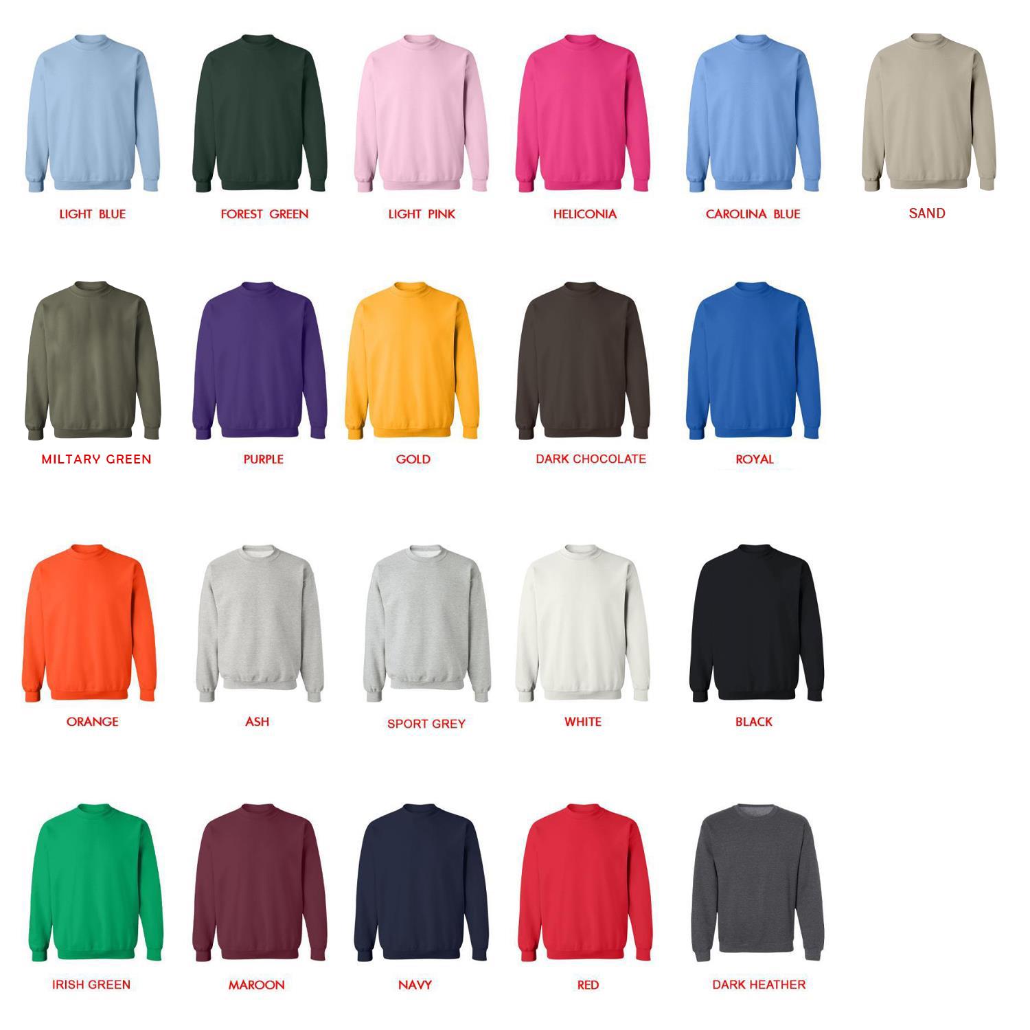 sweatshirt color chart - Haikyuu UK Shop