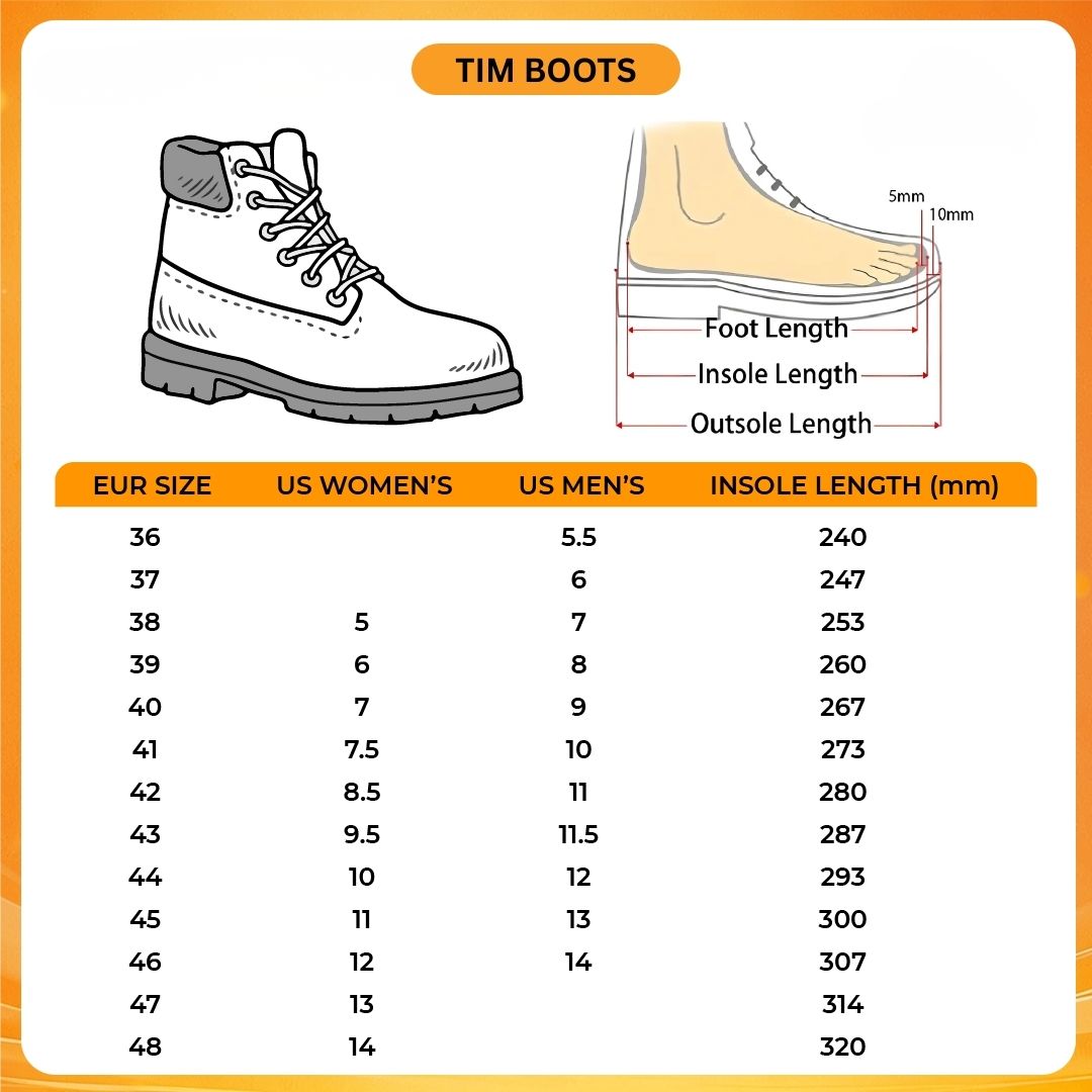 Product size chart