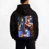 HAIKYCLB B.black hoodie male back view - Haikyuu UK Shop