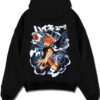 HAIKYT1 A.black hoodie flat back design - Haikyuu UK Shop
