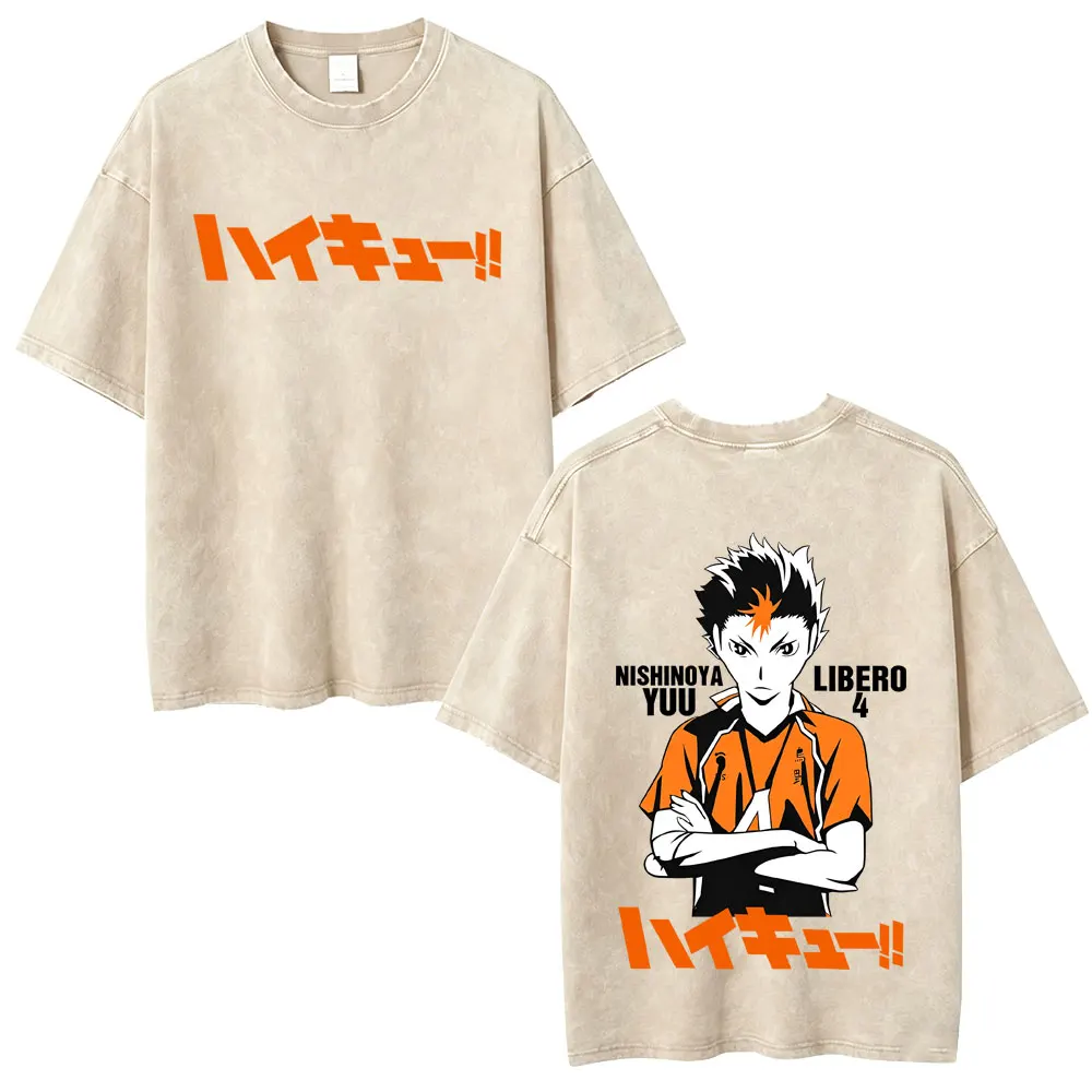 Nishinoya Yuu Anime Haikyuu Mineral Wash T-shirt